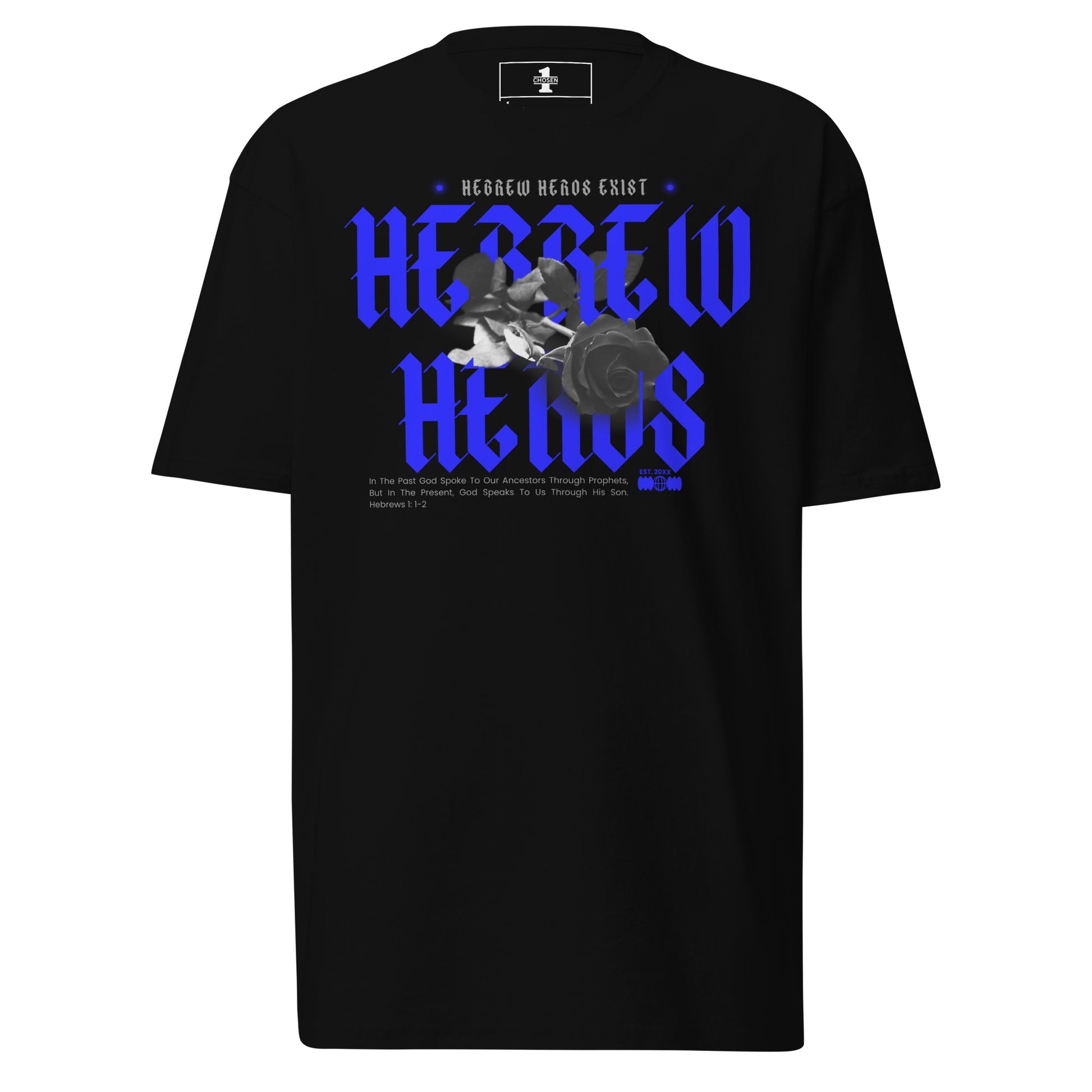 Blue Hebrew Hero's Heavyweight Tee - Nubreed.love