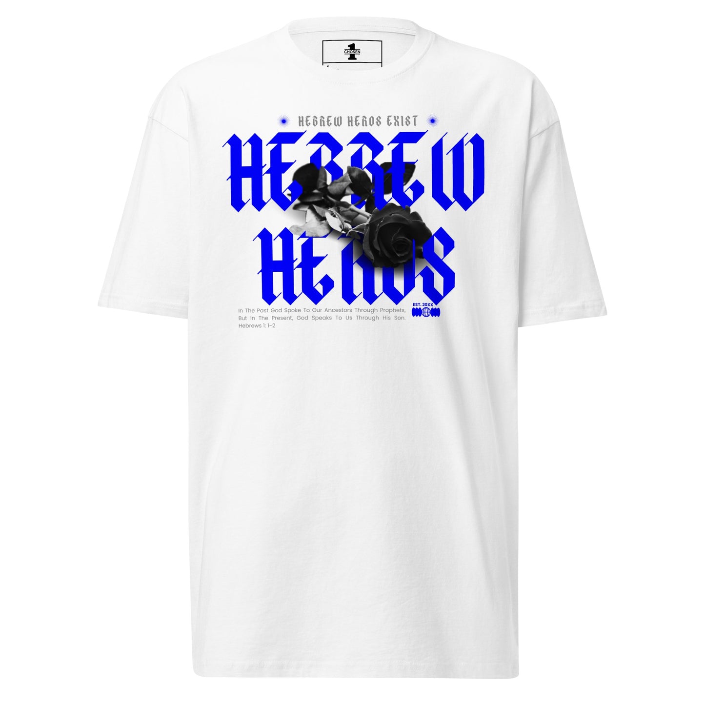 Blue Hebrew Hero's Heavyweight Tee - Nubreed.love