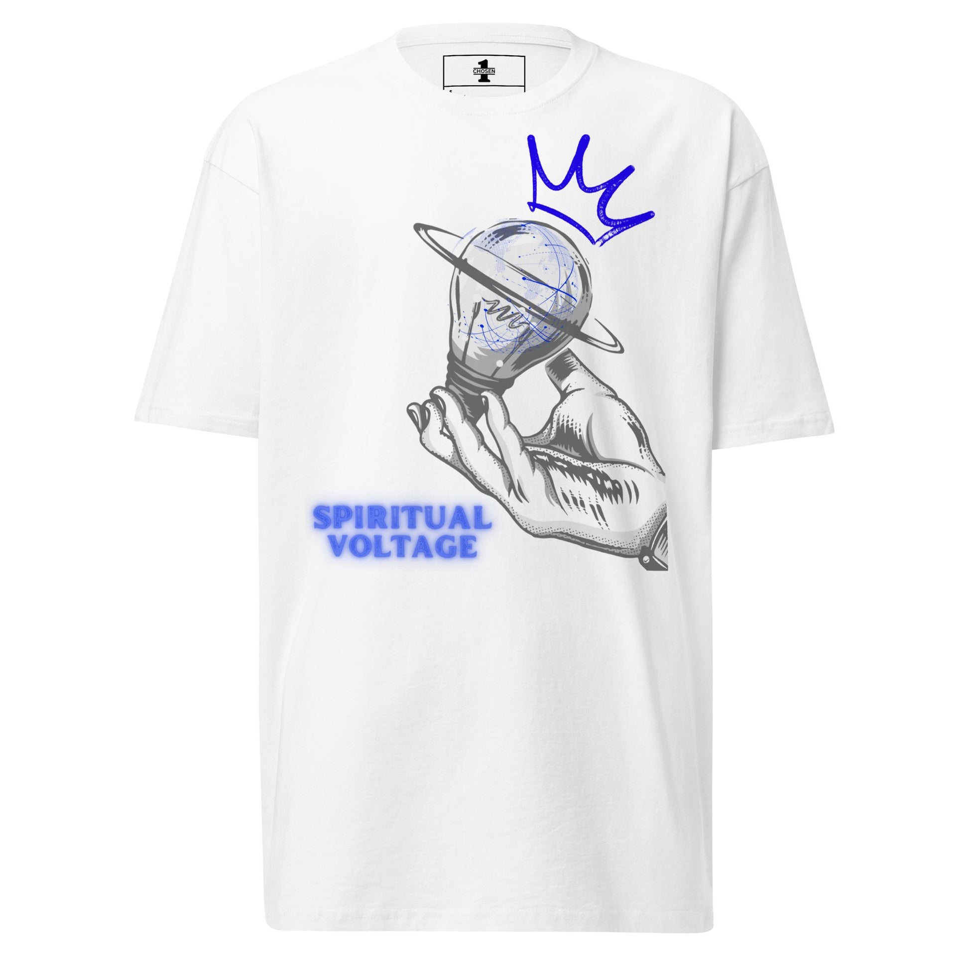 Blue Spiritual Voltage Heavyweight Tee - Nubreed.love