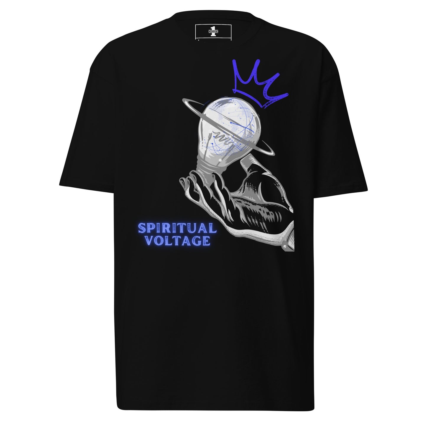 Blue Spiritual Voltage Heavyweight Tee - Nubreed.love