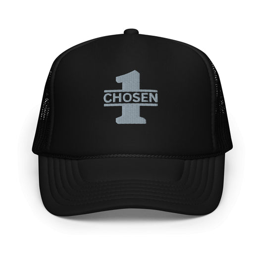 Chosen 1 Grey Theme Trucker Hat - Nubreed.love