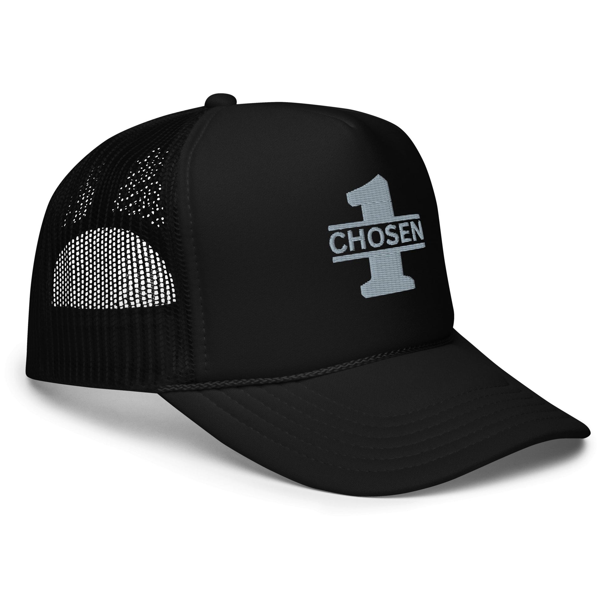 Chosen 1 Grey Theme Trucker Hat - Nubreed.love