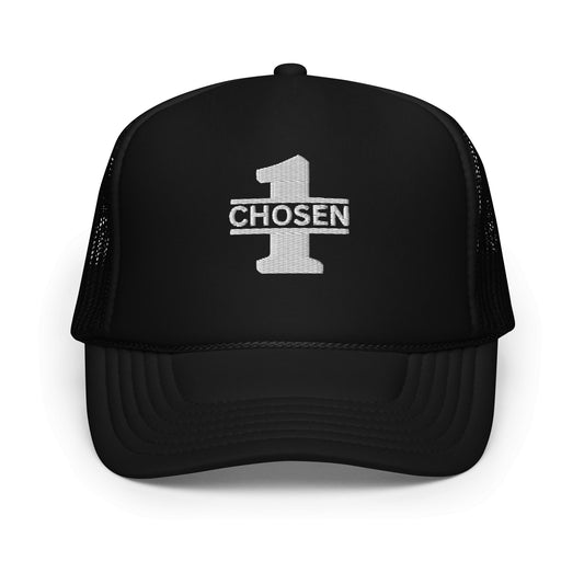 Chosen 1 White Theme Trucker Hat - Nubreed.love