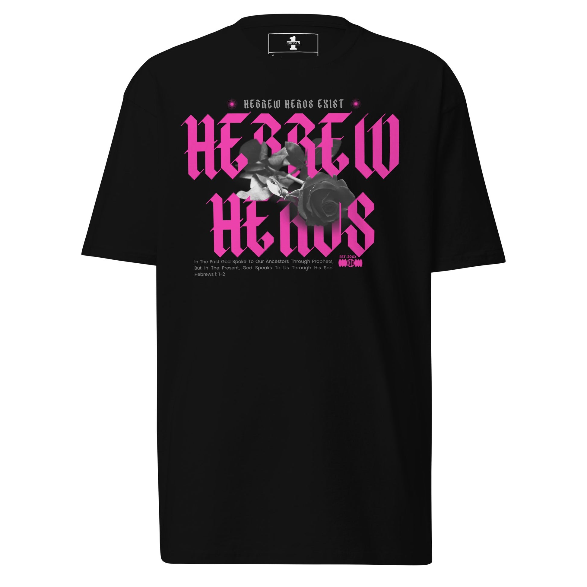 Hebrew Hero's Dark Pink Heavyweight Tee - Nubreed.love