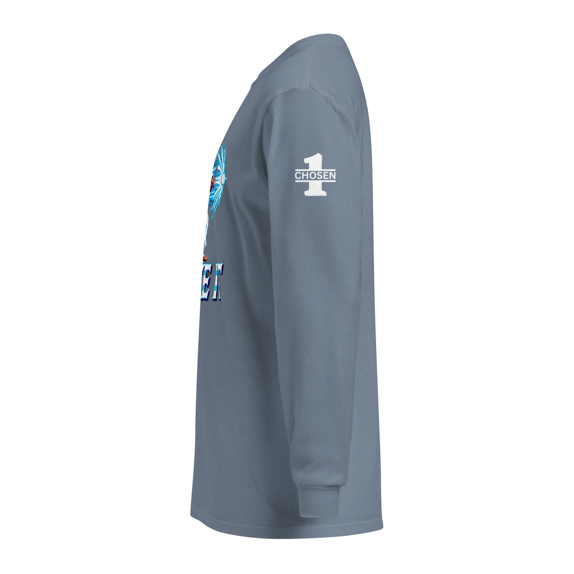 Pixilated Rebuke It Blue Theme Heavyweight Long Sleeve Shirt - Nubreed.love