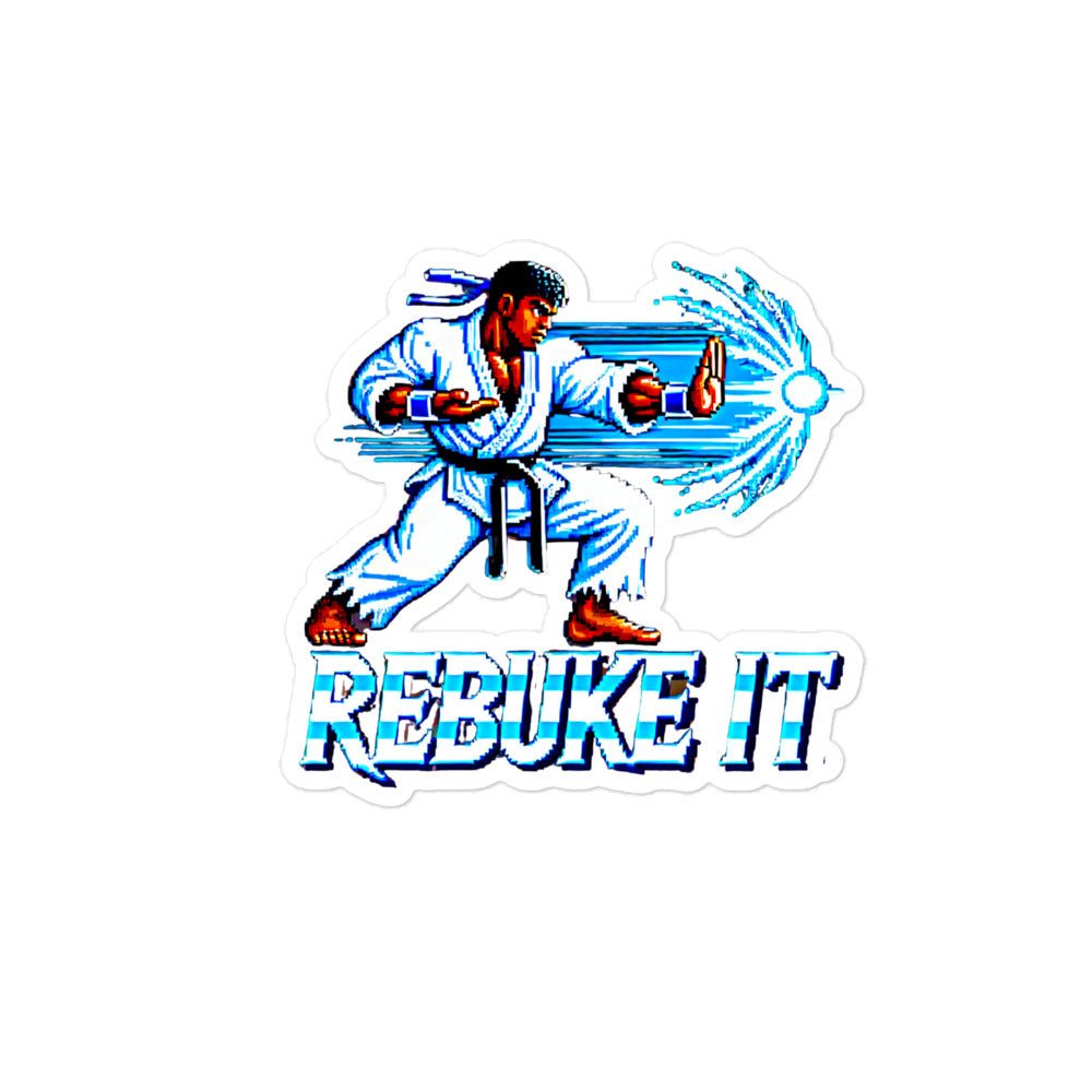 Pixilated Rebuke It Blue Theme Sticker - Nubreed.love