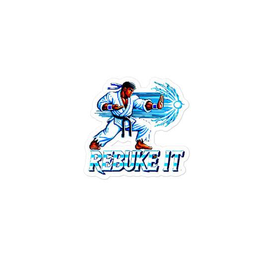 Pixilated Rebuke It Blue Theme Sticker - Nubreed.love