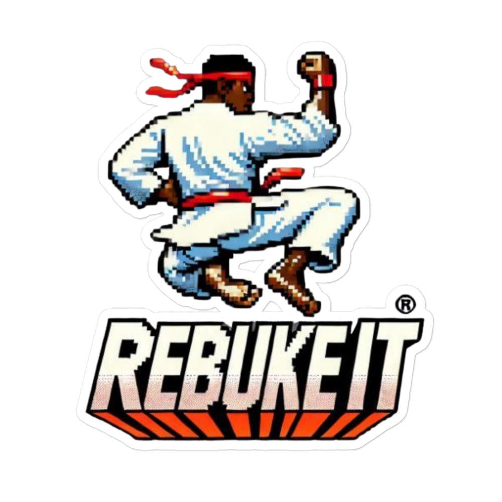 Pixilated Rebuke It Red Theme Sticker - Nubreed.love