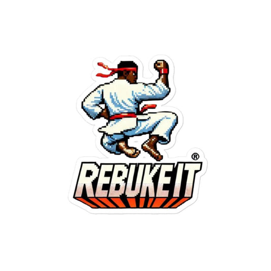 Pixilated Rebuke It Red Theme Sticker - Nubreed.love