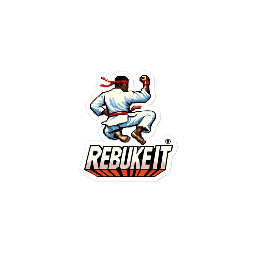 Pixilated Rebuke It Red Theme Sticker - Nubreed.love