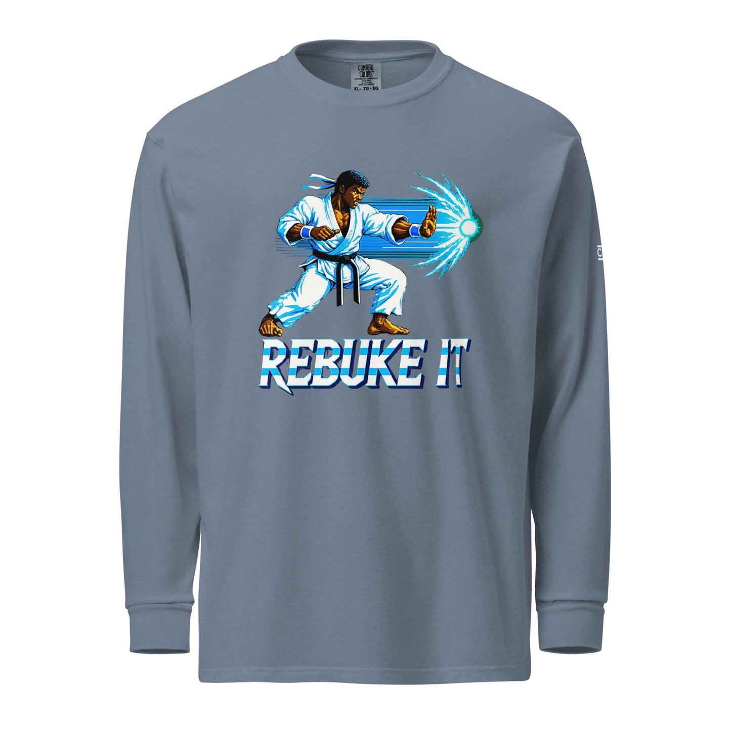 Realistic Rebuke It Blue Theme Heavyweight Long Sleeve Shirt - Nubreed.love