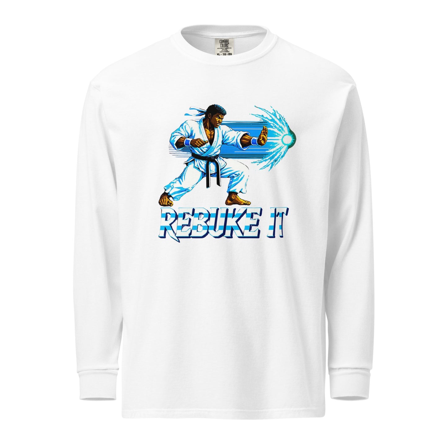 Realistic Rebuke It Blue Theme Heavyweight Long Sleeve Shirt - Nubreed.love