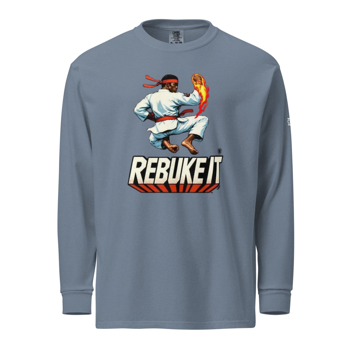 Realistic Rebuke It Red Flame Heavyweight Long Sleeve - Nubreed.love