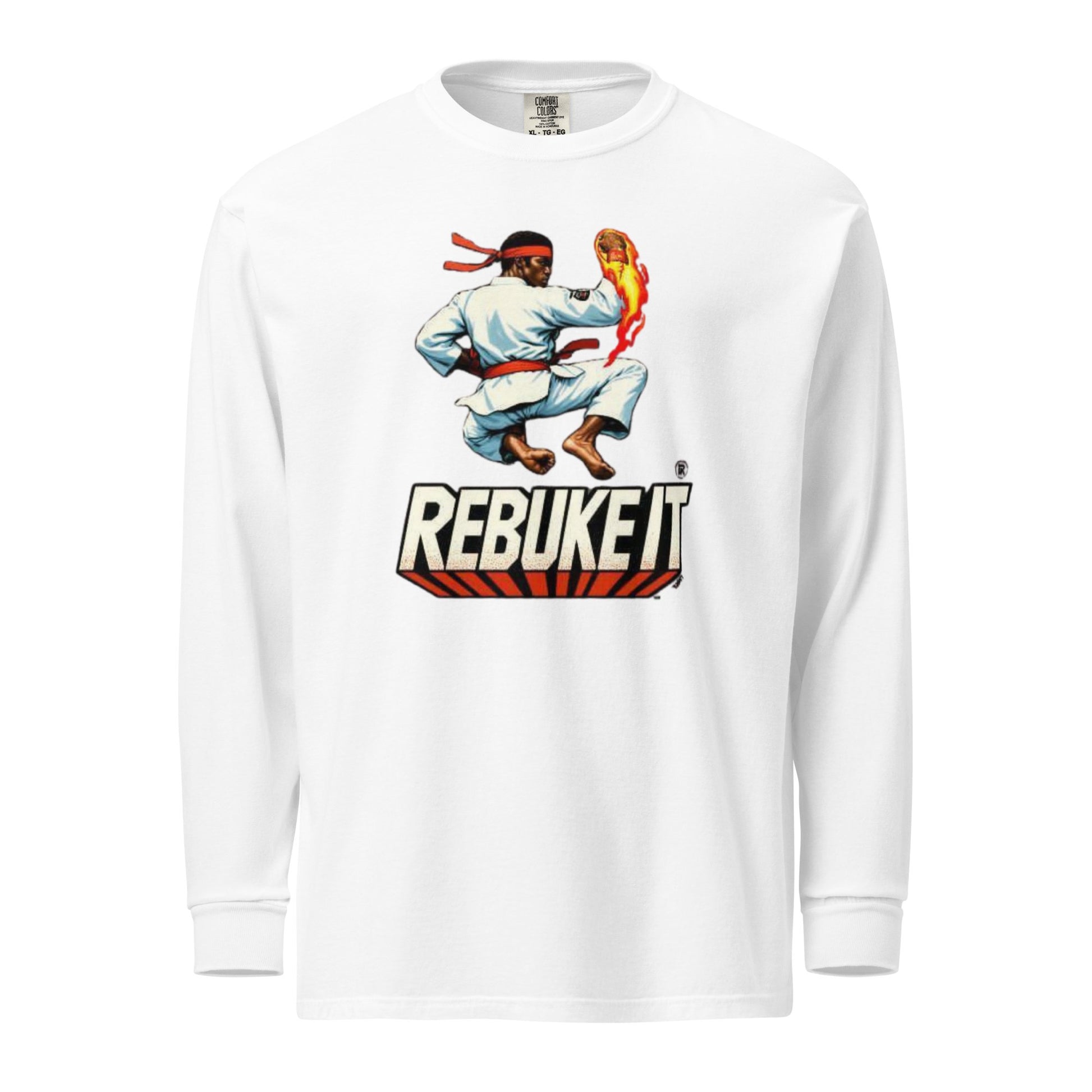 Realistic Rebuke It Red Flame Heavyweight Long Sleeve - Nubreed.love