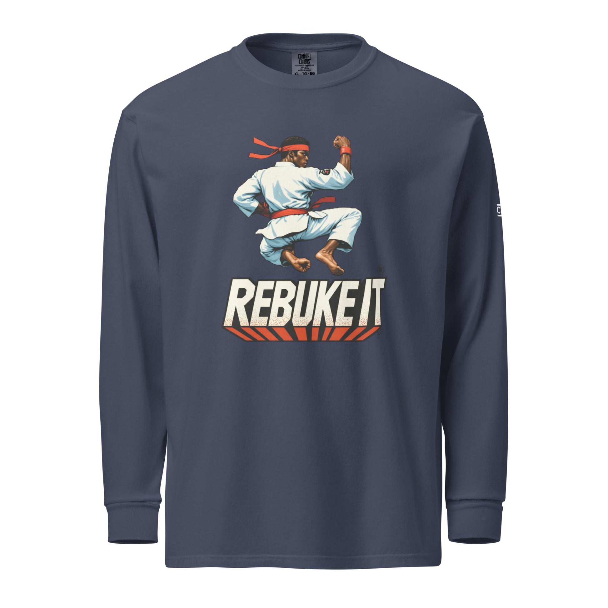 Realistic Rebuke It Red Theme Heavyweight Long Sleeve Shirt - Nubreed.love