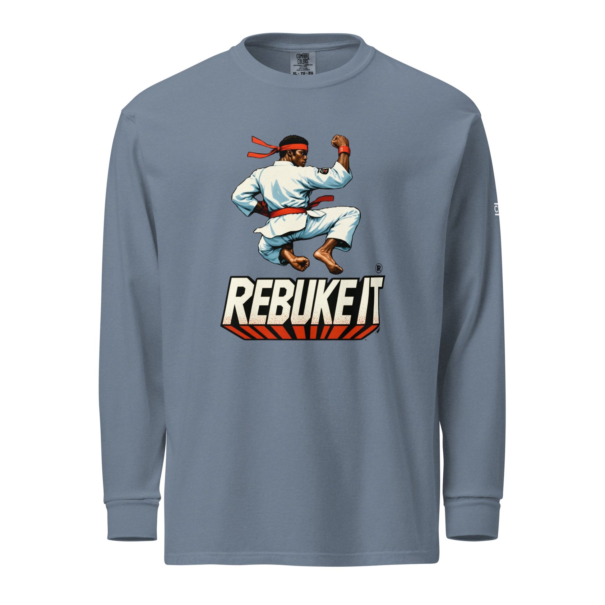 Realistic Rebuke It Red Theme Heavyweight Long Sleeve Shirt - Nubreed.love