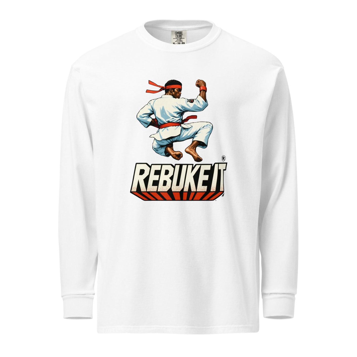 Realistic Rebuke It Red Theme Heavyweight Long Sleeve Shirt - Nubreed.love