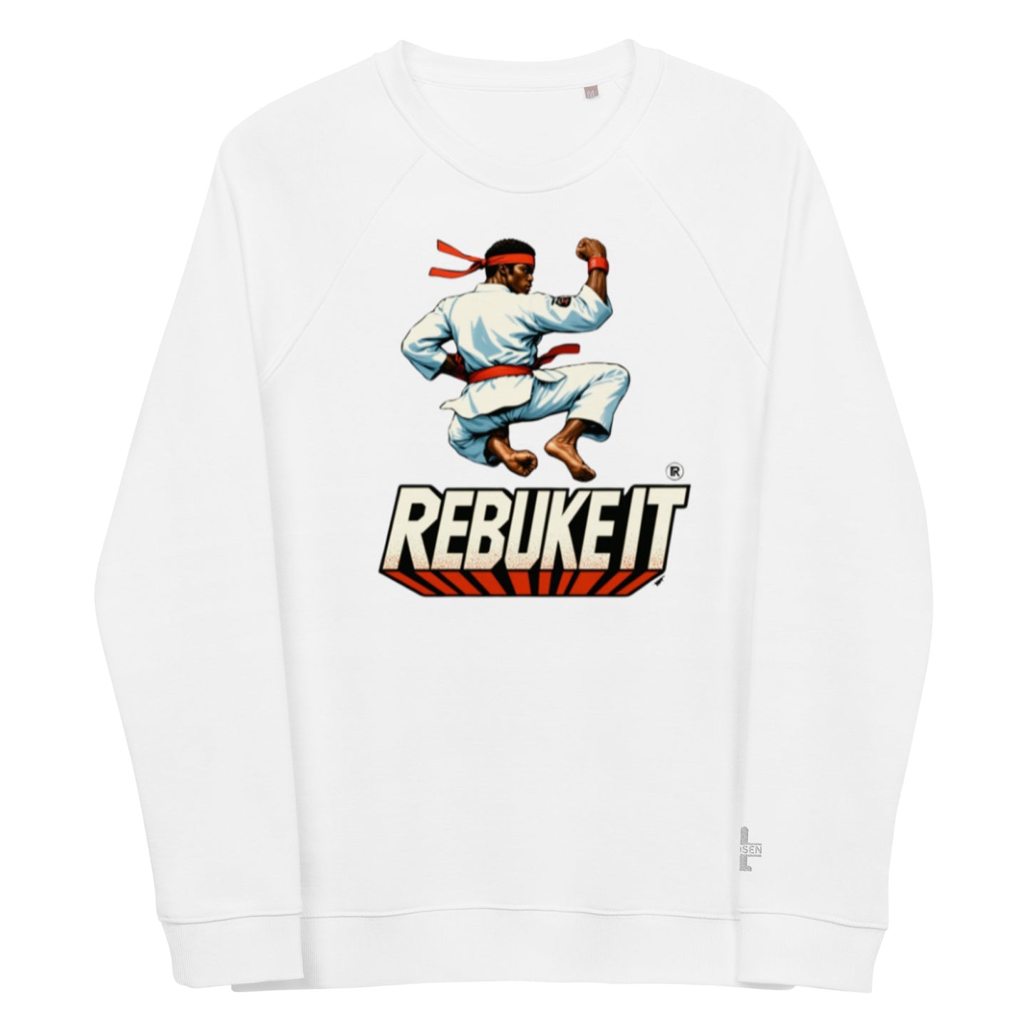 Realistic Rebuke It Red Theme Organic Sweatshirt - Nubreed.love