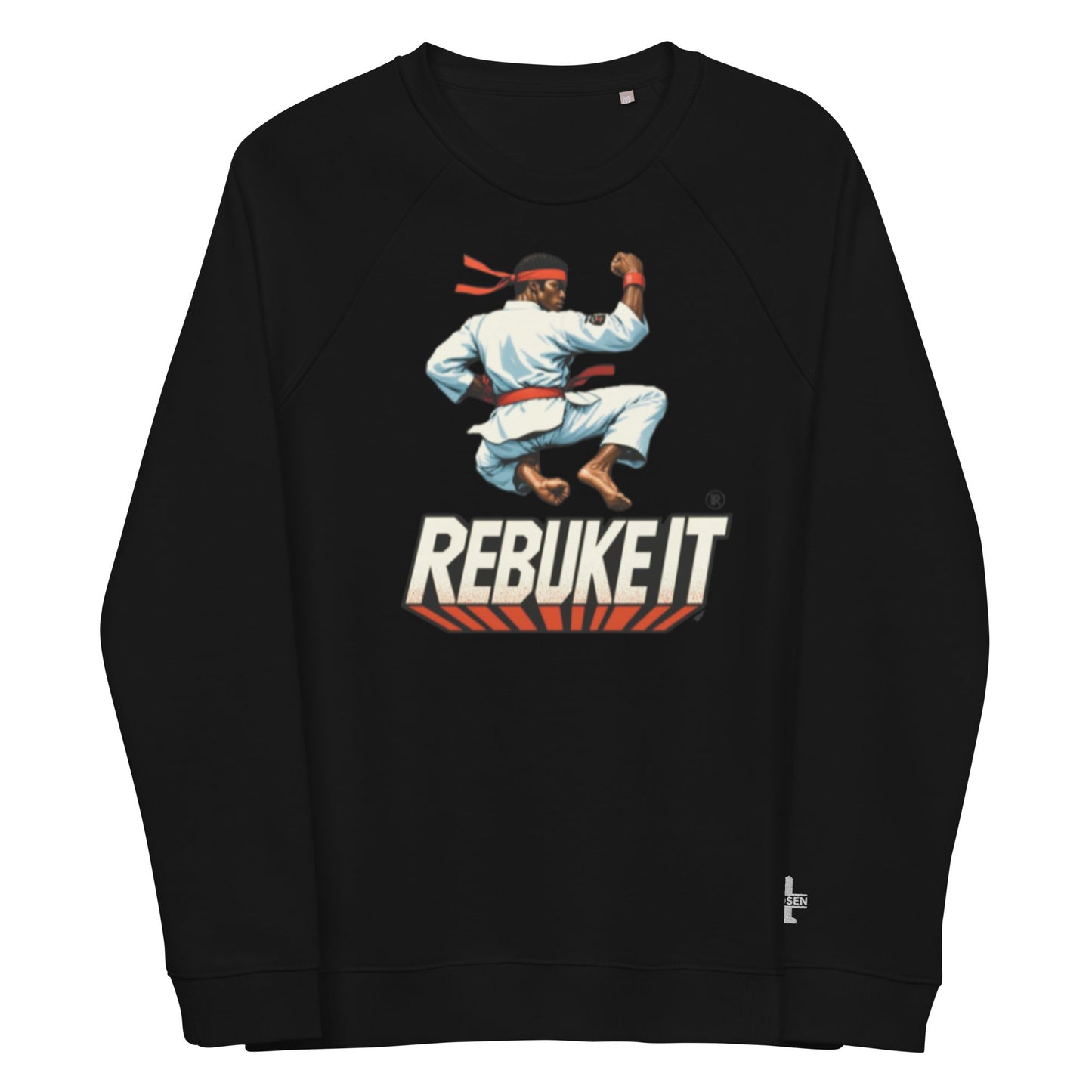 Realistic Rebuke It Red Theme Organic Sweatshirt - Nubreed.love