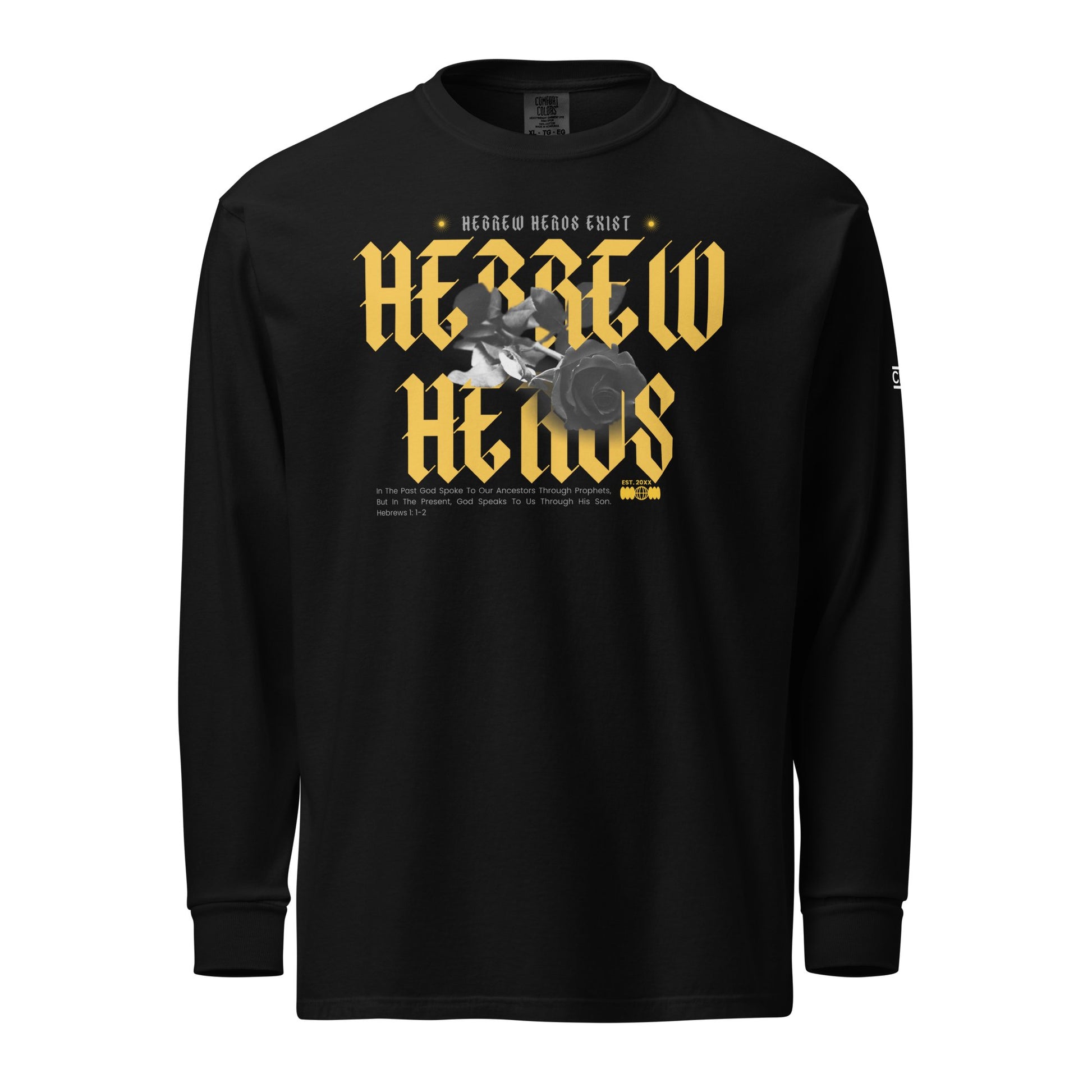 Yellow Hebrew Hero's Heavyweight Long Sleeve Shirt - Nubreed.love